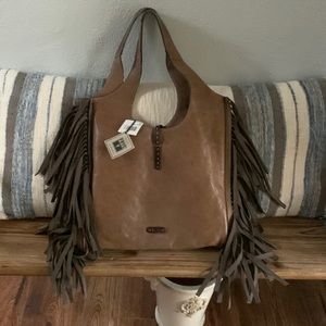 Frye Farrah Fringe Leather Bag. NWT